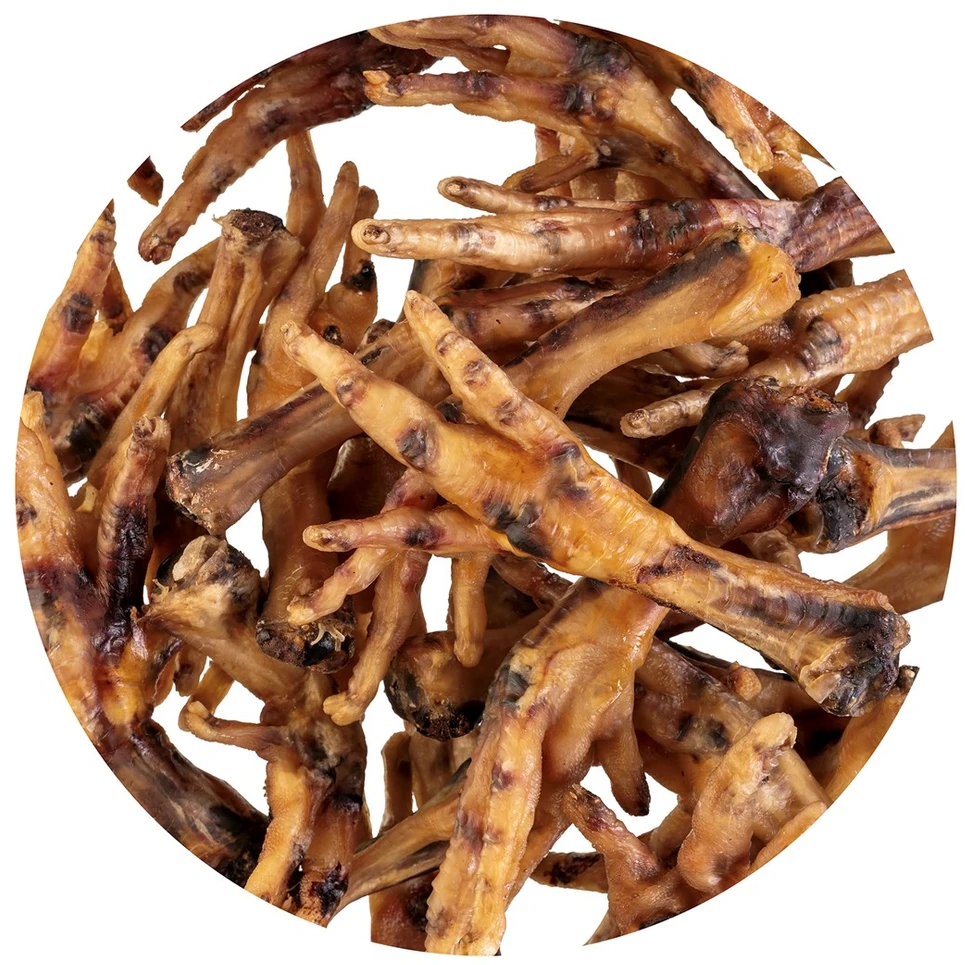 Gyvūnų Priedas - PETITTO Džiovinti Vištienos Pėdų 1kg Be Grūdų Kramtomi