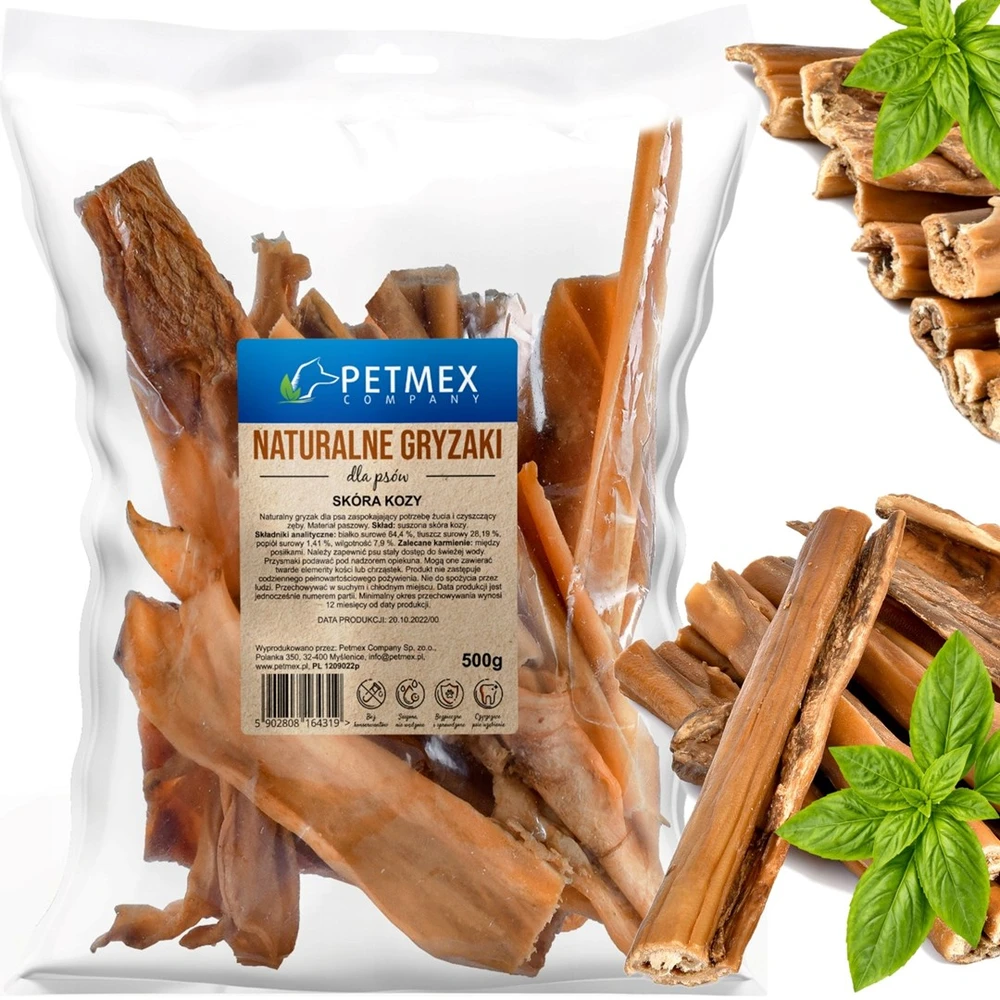 PETMEX Ožkos oda Mono – skanėstas šuniui – 500g