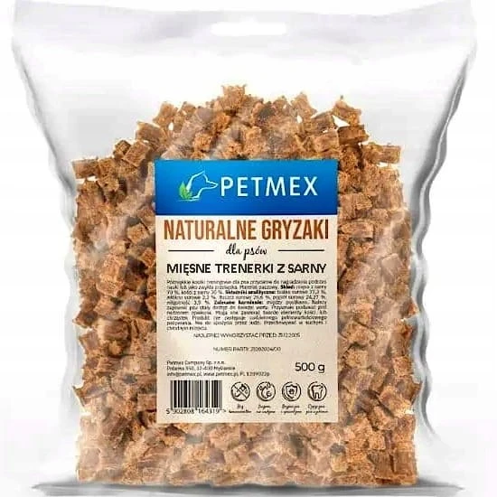 PETMEX Roe deer meat treats – skanėstas šuniui – 500g