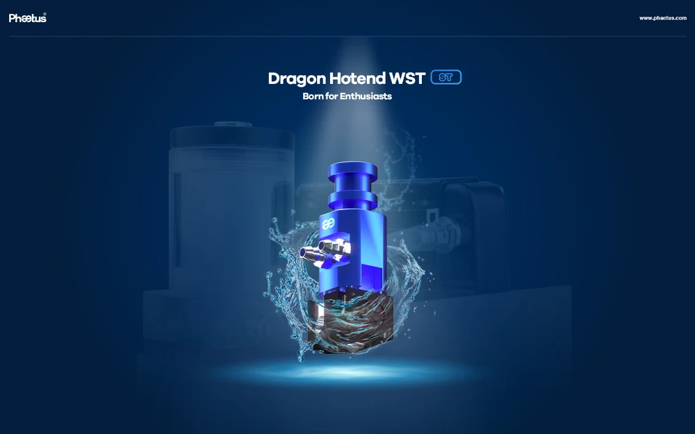 Phaetus Dragon Vanduo Hotend - WST mėlynas