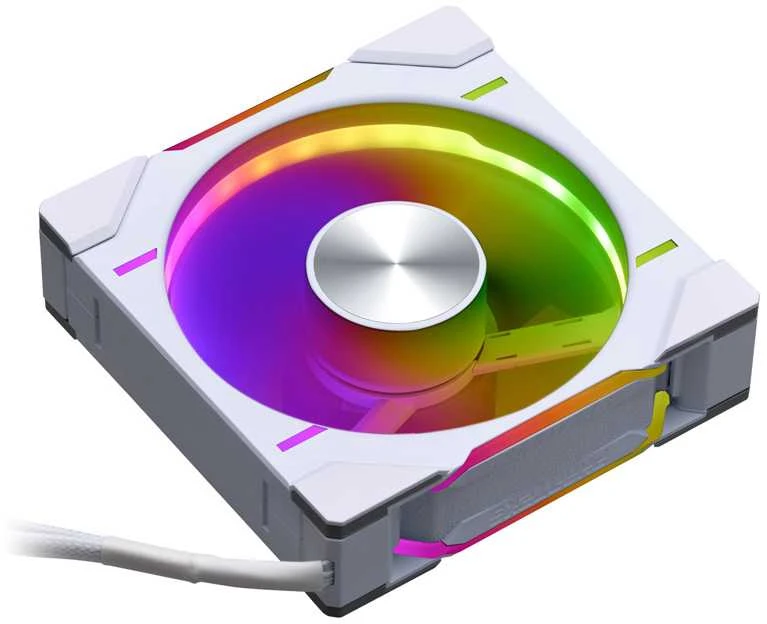 PHANTEKS D30 PWM Regular Airflow D-RGB fan – 120mm, baltos spalvos