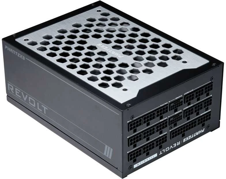 Phanteks Revolt 1600W Titanium, ATX 3.0, PCIe 5.0, fully modular - 1600 Watt, juodos spalvos