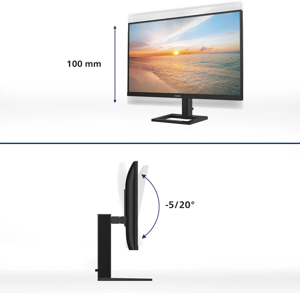 Monitorius Philips 24E1N1300AE/00, 23.8", 1920 x 1080, IPS, 100 Hz, 4 ms