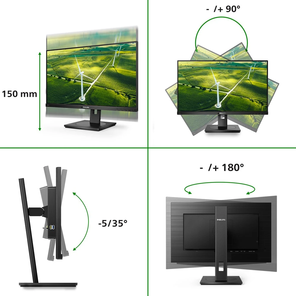 Monitorius Philips B Line 242B1G/00 23,8", Juodos spalvos