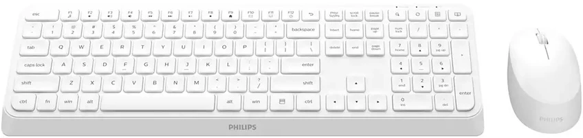Philips 3000 series SPT6307W/00 Klaviatūra ir pelė įskaityta Universalus Radijo dažnio belaidė QWERTY Anglų Balta