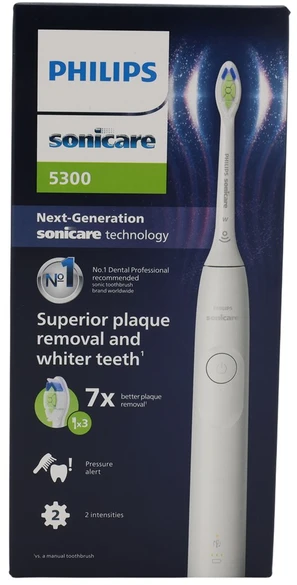 Philips 5300 series HX7108/04 elektrinis dantų šepetėlis Suaugusiems „Sonic“ dantų šepetėlis Balta