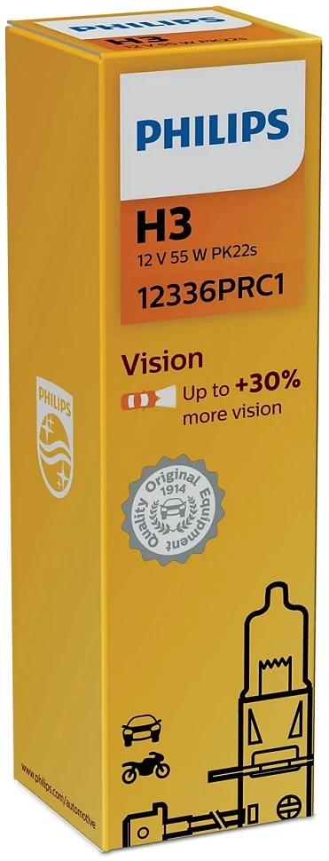 Philips H3 Vision automobilinė lemputė 12V 55W 12336PRC1