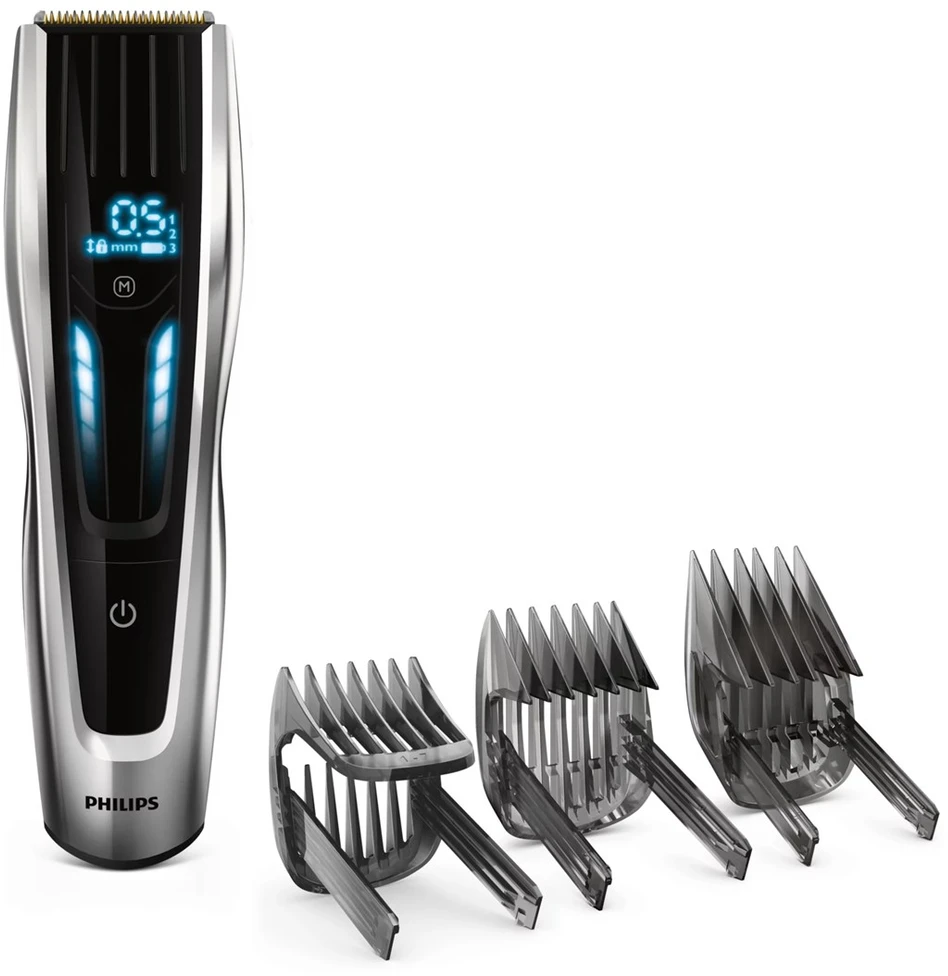 „Philips“ serijos 9000 plaukų kirpimo mašinėlė HC9450/15, titano peiliukai, 400 ilgio nustatymų, 120 min. veikia be laido / 1 val. įkrovimas