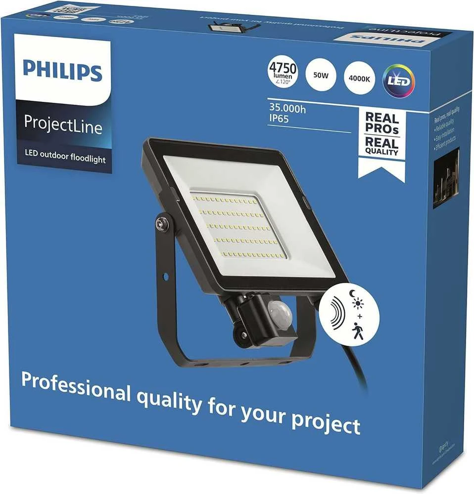 Philips PROŽEKTORIUS LED SU JUDESIO DAVIKLIU 50W 4000K 4750LM IP65