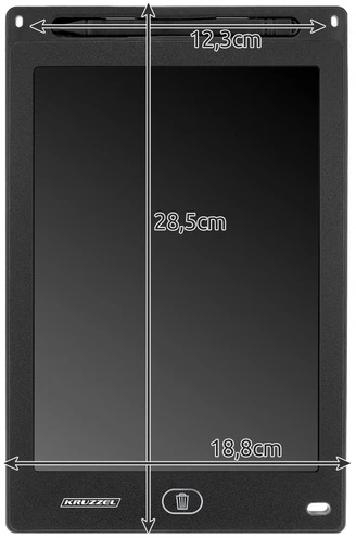 KRUZZEL 22456 12" juodas drawing tablet