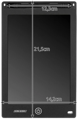 KRUZZEL 22454 8.5" juodas drawing tablet