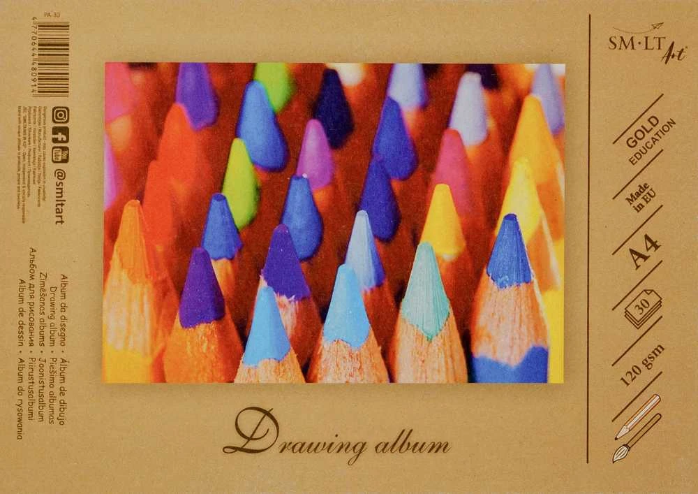 Piešimo albumas SMLT, A4, 120 g/m2, 30 lapų