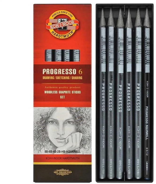 Pieštukai eskizavimo Koh-I-Noor Hardtmuth, 6 vnt