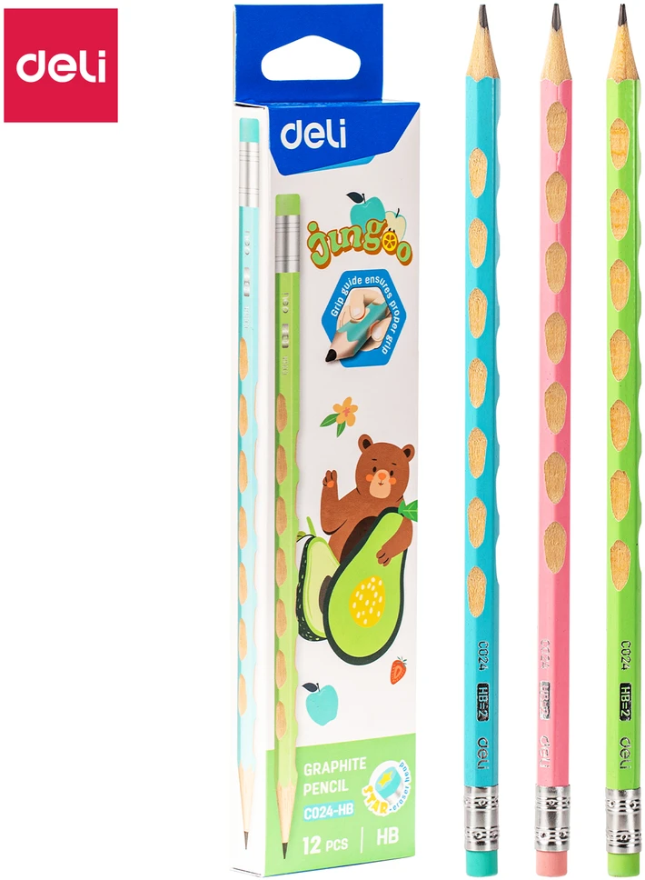 Pieštukas DELI HB, pastelinių spalvų korpusas