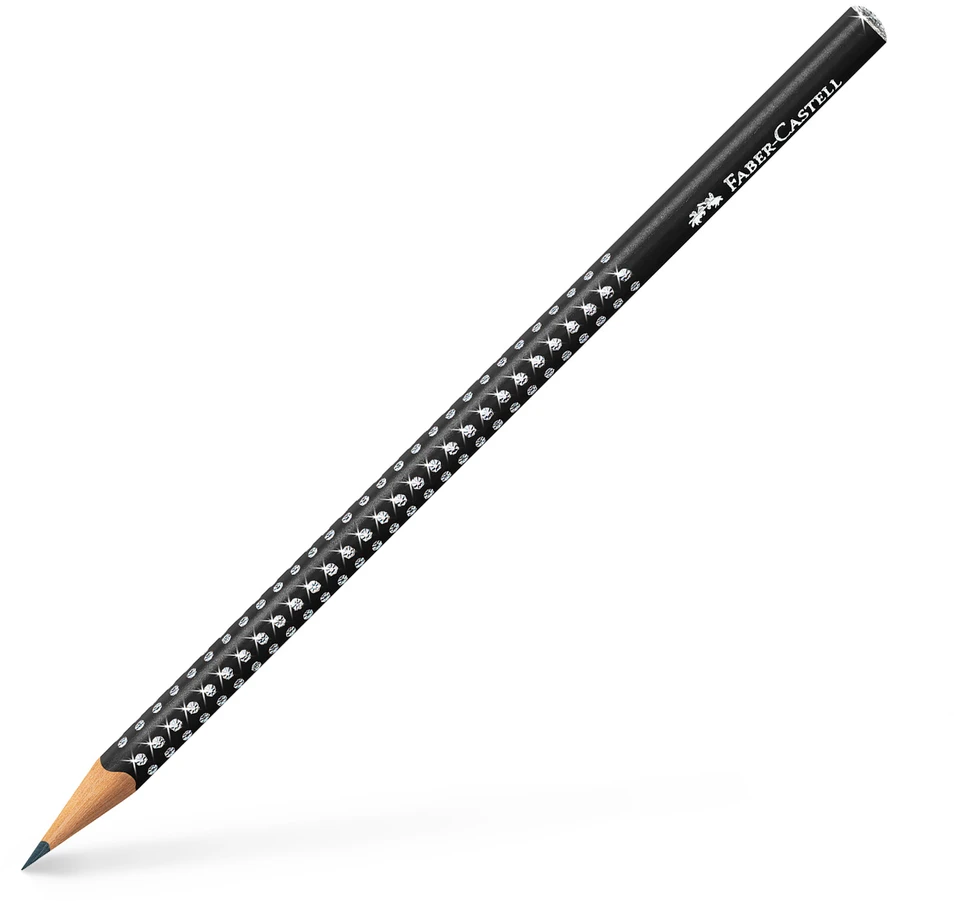 Pieštukas Faber-Castell Sparkle HB, juodos splavos korpusas