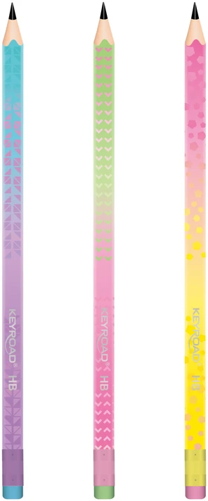 Pieštukas Keyroad Iridescent HB, ergonomiškas, tribriaunis