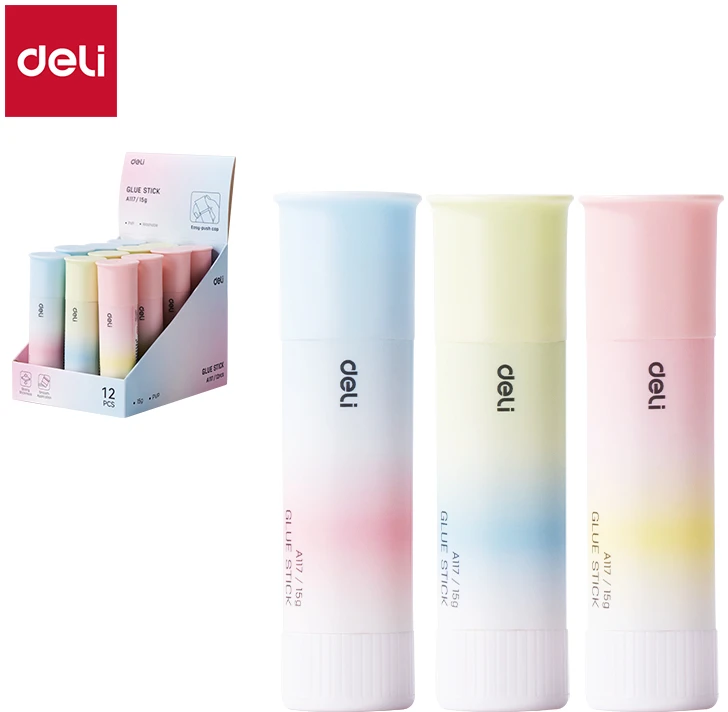 Pieštukiniai klijai DELI 15 g, pastelinės spalvos