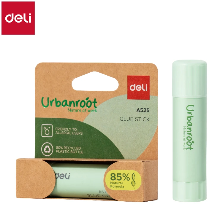 Pieštukiniai klijai DELI Urbanroot, 8 g, žalios spalvos