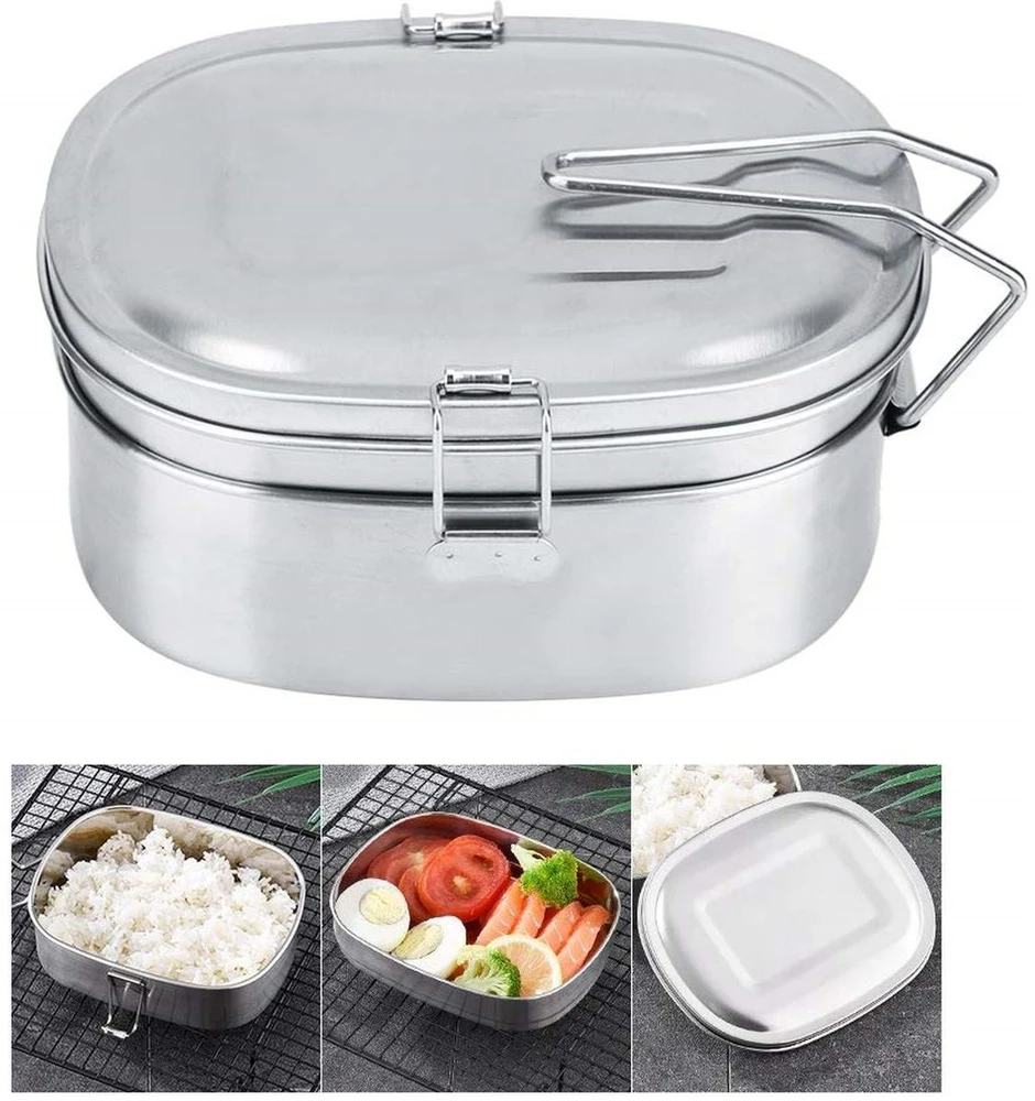 RedCliffs Maisto talpa Pusryčių dėžutė 350/900 ml, 2 dalių, nerūdijančio plieno