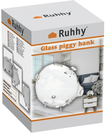 Piggy bank - glass piggy Ruhhy 22588