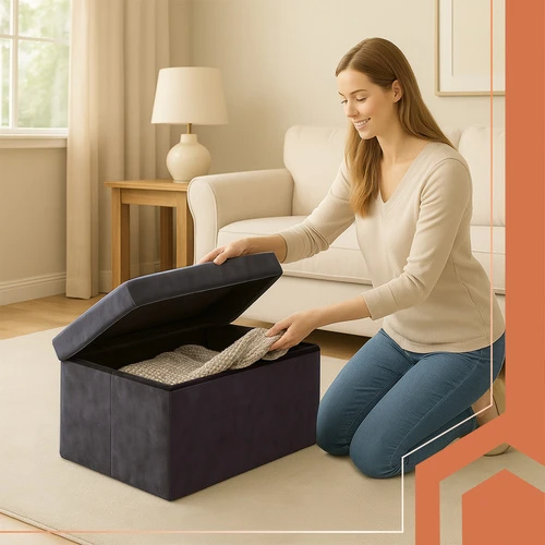 Pilkas aksominis pufas 76x38x38cm Ruhhy 26130