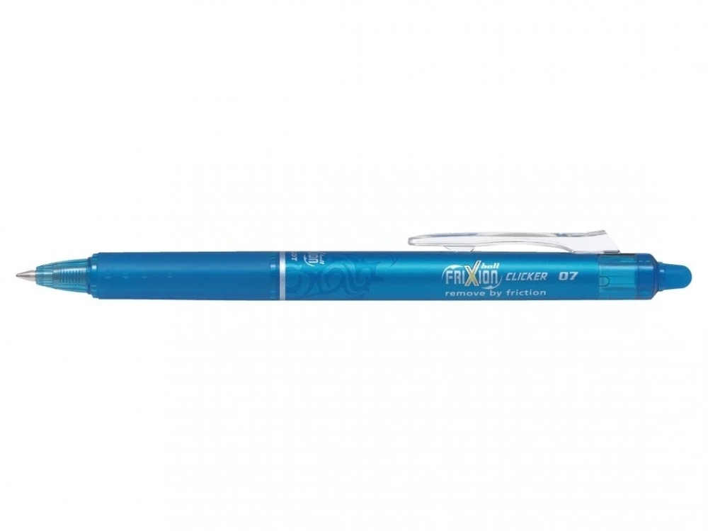 Pilot Pen Automatinis tušinukas Pilot Frixion Clicker, gelinis, 0.7mm, su trintuku, šviesiai mėlynos spalvos