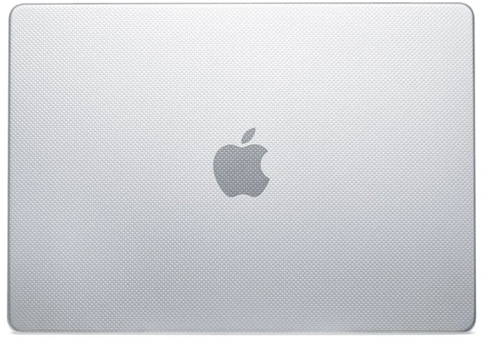 Pipetto Hardshell Dots dėklas, frosted clear – MacBook Air 13.6″ (M3,2024/M2,2022)