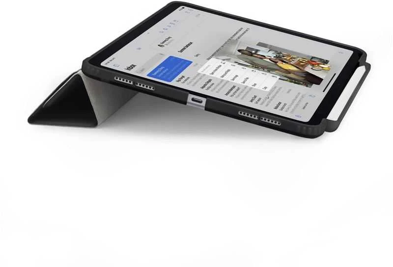 Pipetto Origami No3 Pieštukas dėklas, juodos spalvos – iPad Air 10.9″ (2022/2020)/11″ 2024/2025/2026