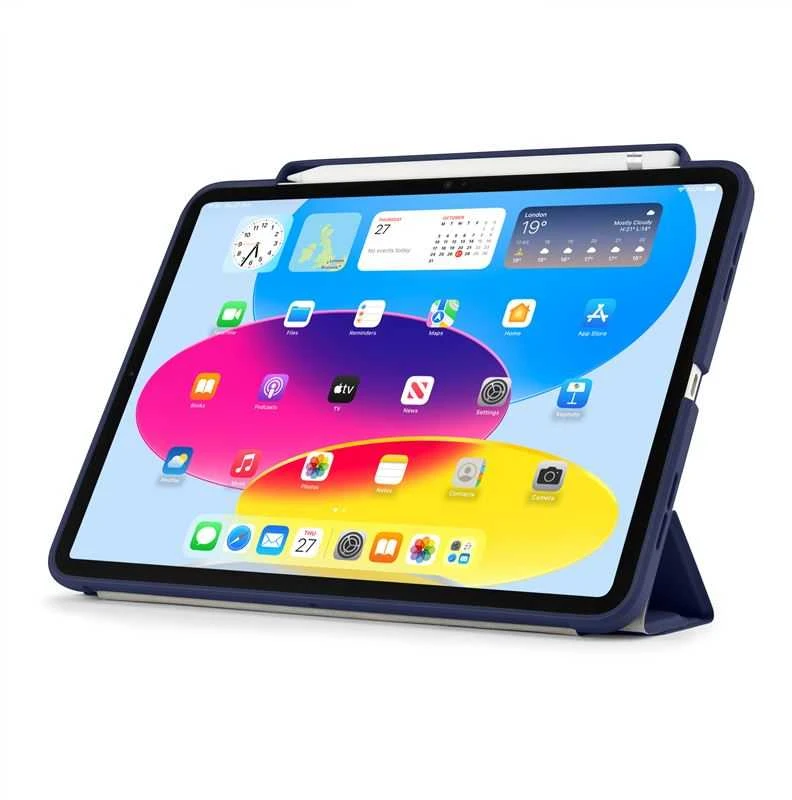 Pipetto Origami No3 Pieštukas dėklas, tamsiai mėlynos spalvos – Apple iPad 10.9 (2022)