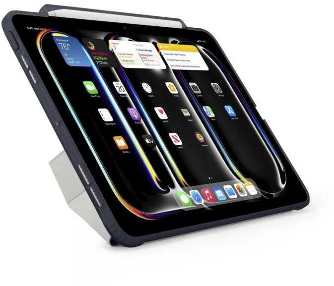 Pipetto Origami No3 Pieštukas dėklas, tamsiai mėlynos spalvos – Apple iPad Pro 11 (2024,2025)