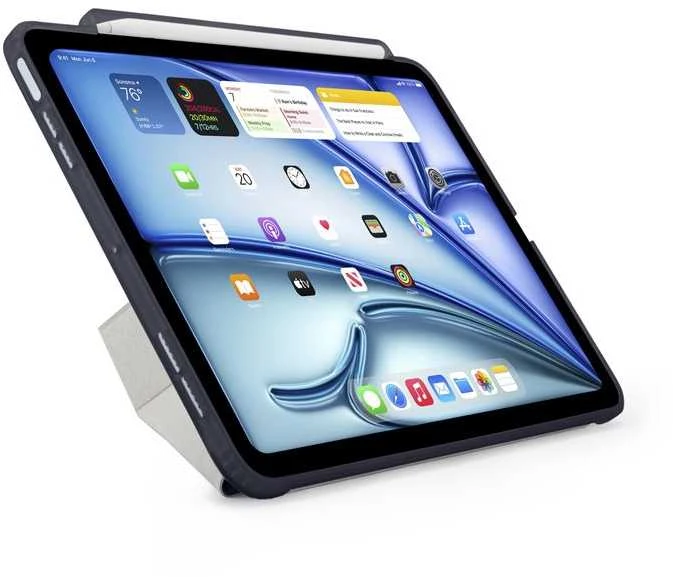 Pipetto Origami No3 Pieštukas dėklas, tamsiai mėlynos spalvos – Apple iPad Air 10.9″ (2022/2020)/11″ 2024/2025/2026