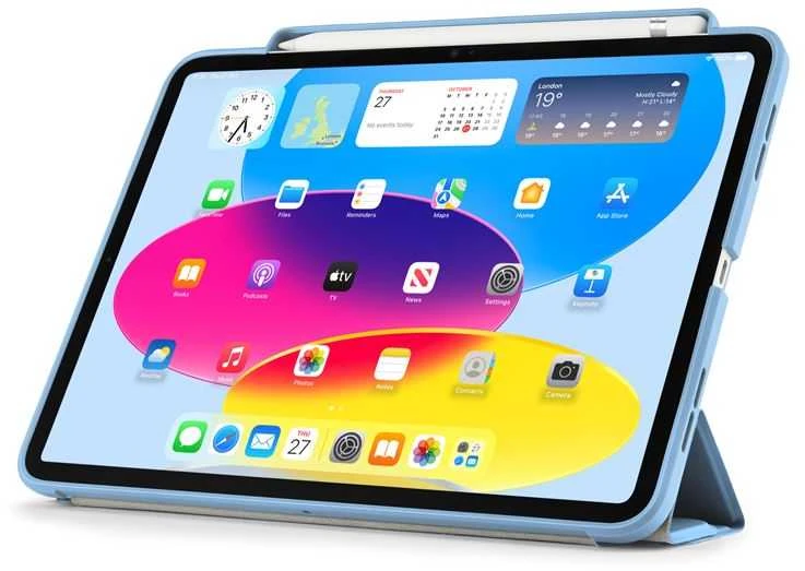 Pipetto Origami No3 Pieštukas dėklas, žydros spalvos – Apple iPad 10.9 (2022)