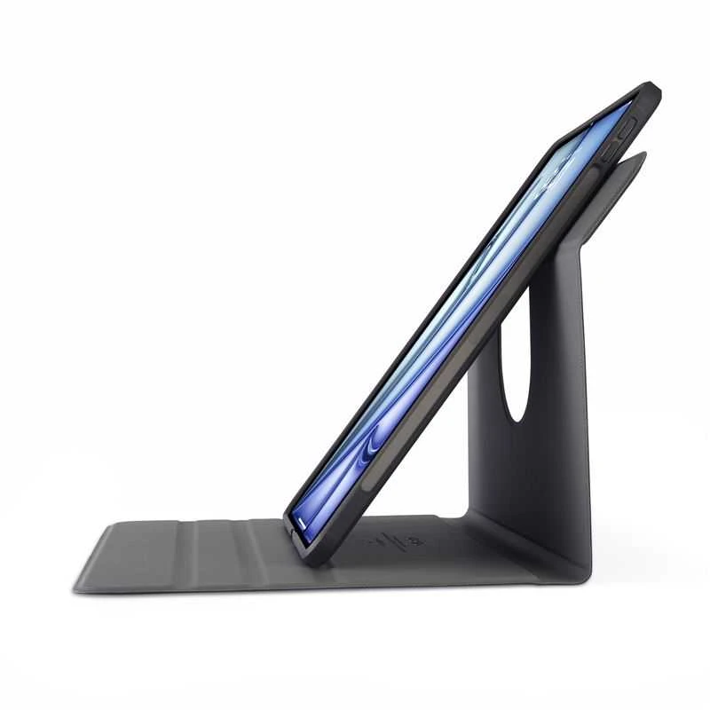 Pipetto Origami No5 Rotating dėklas, juodos spalvos – iPad Air 10.9″ (2022/2020)/11″ 2024/2025/2026