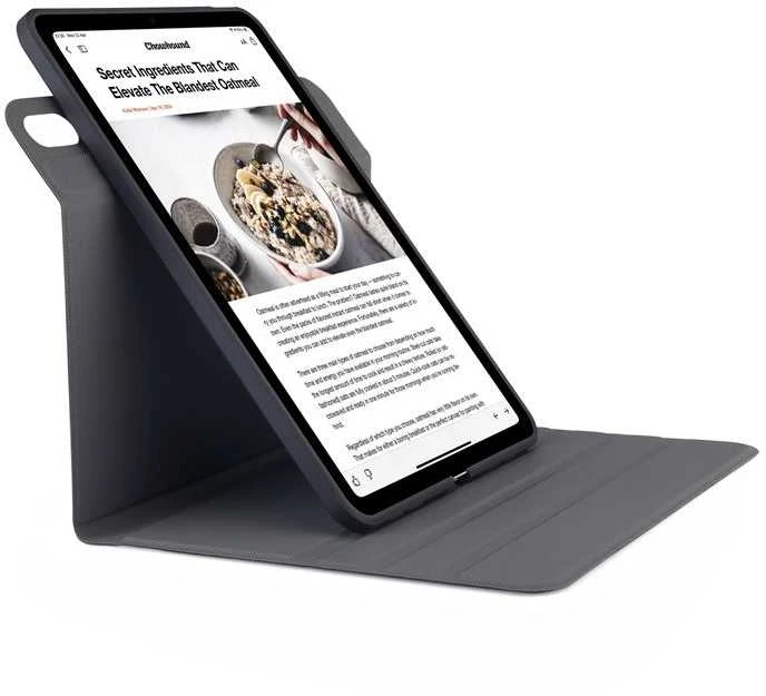 Pipetto Origami No5 Rotating dėklas, juodos spalvos – iPad Air 10.9″ (2022/2020)/11″ 2024/2025/2026