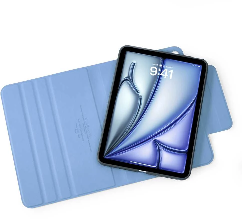 Pipetto Origami No5 Rotating dėklas, tamsiai mėlynos spalvos – iPad Air 10.9″ (2022/2020)/11″ 2024/2025/2026
