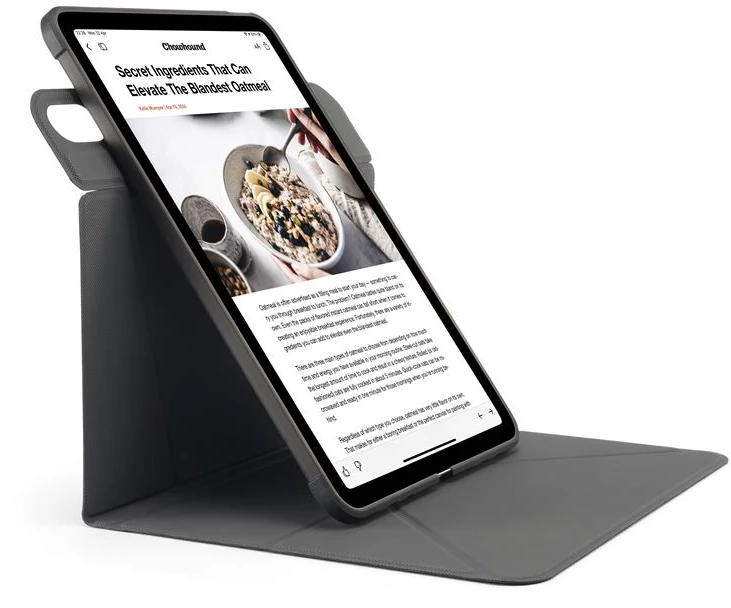 Planšetė Accessories Pipetto Origami No6 stovas-dėklas, juodas – iPad Air 13″ 2024/2025/2026