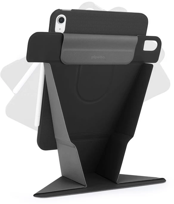 Planšetė Accessories Pipetto Origami No6 stovas-dėklas, juodas – iPad Air 13″ 2024/2025/2026