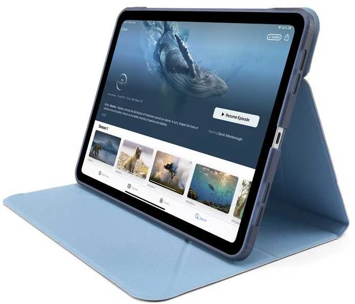 Pipetto Origami No6 Stand dėklas, tamsiai mėlynos spalvos – Apple iPad 10.9″ (2022)