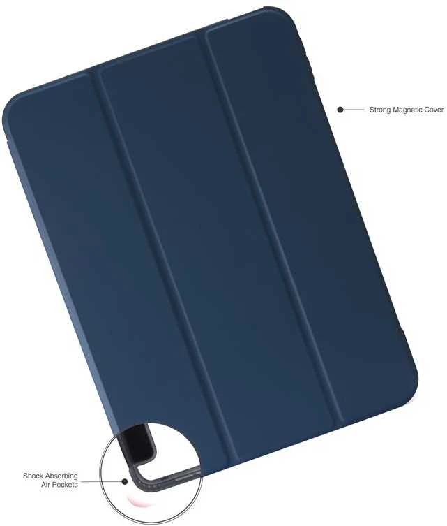 Pipetto Origami No7 Tri-dėklas, tamsiai mėlynos spalvos – Apple iPad (A16) / Apple iPad (2022)