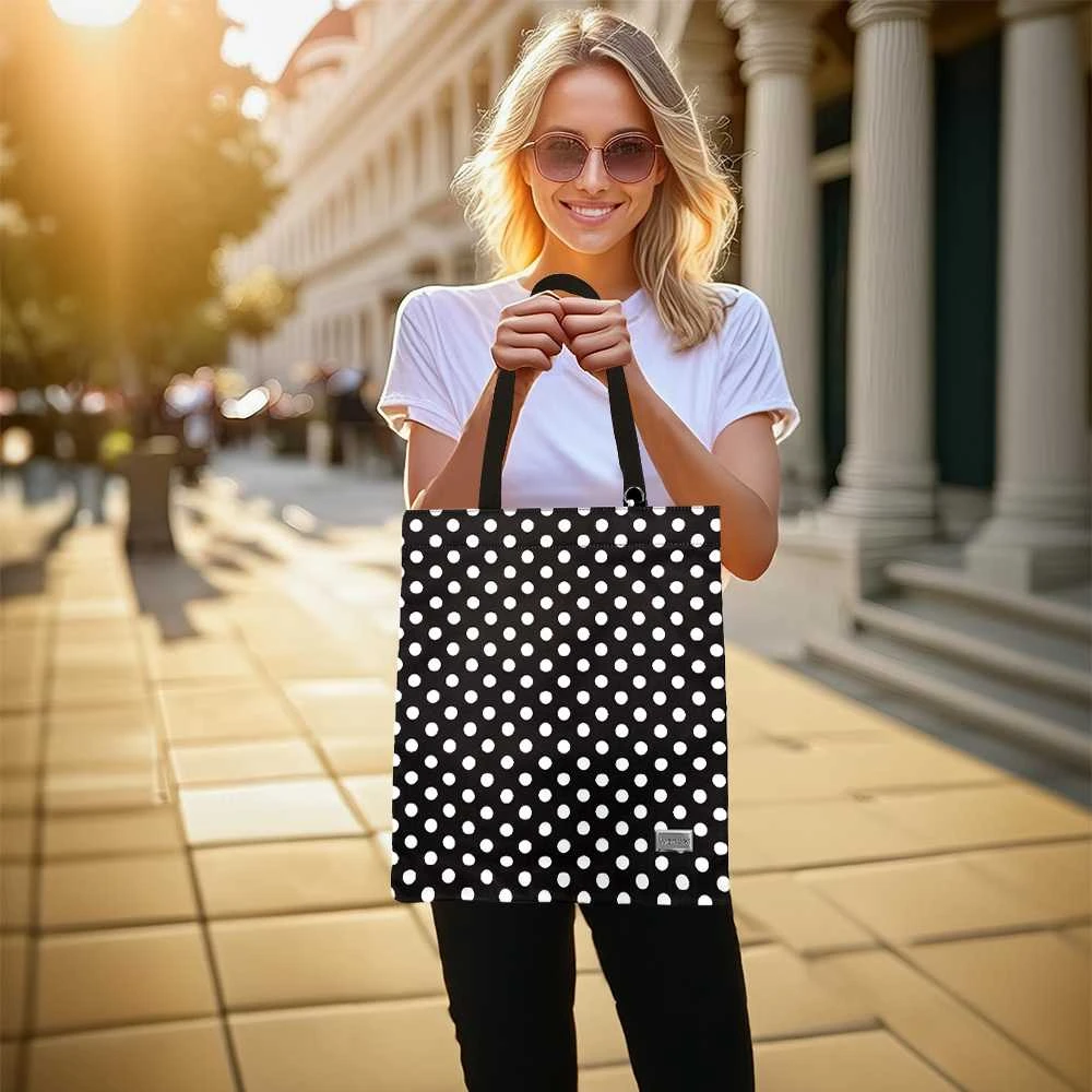 Oem Pirkinių krepšys Wonder pattern 2 juodas polka-dot