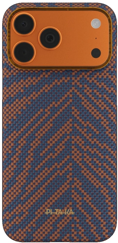 PITAKA Edge Dėklas Breath of Veins for Apple iPhone 17 Pro burning oranžinis
