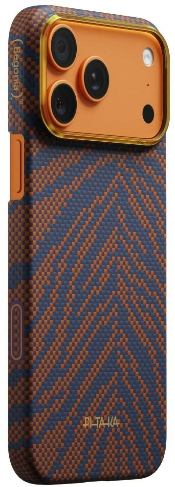 PITAKA Edge Dėklas Breath of Veins for Apple iPhone 17 Pro Max burning oranžinis