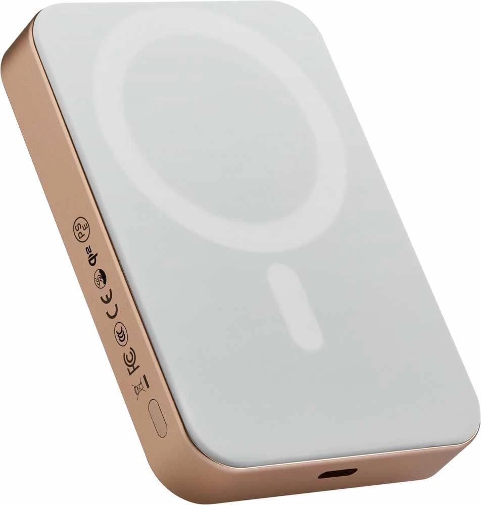 Pitaka išorinis akumuliatorius Qi2, 10 000 mAh, auksinis žvilgesys