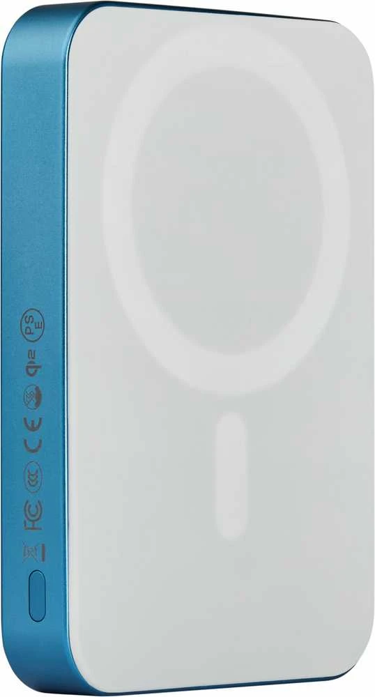 Pitaka Qi2 išorinis akumuliatorius, 10 000 mAh, ryškiai mėlyna