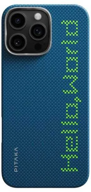 Pitaka lytėjimo austas dėklas „Hello World“ – „iPhone 16 Pro Max“