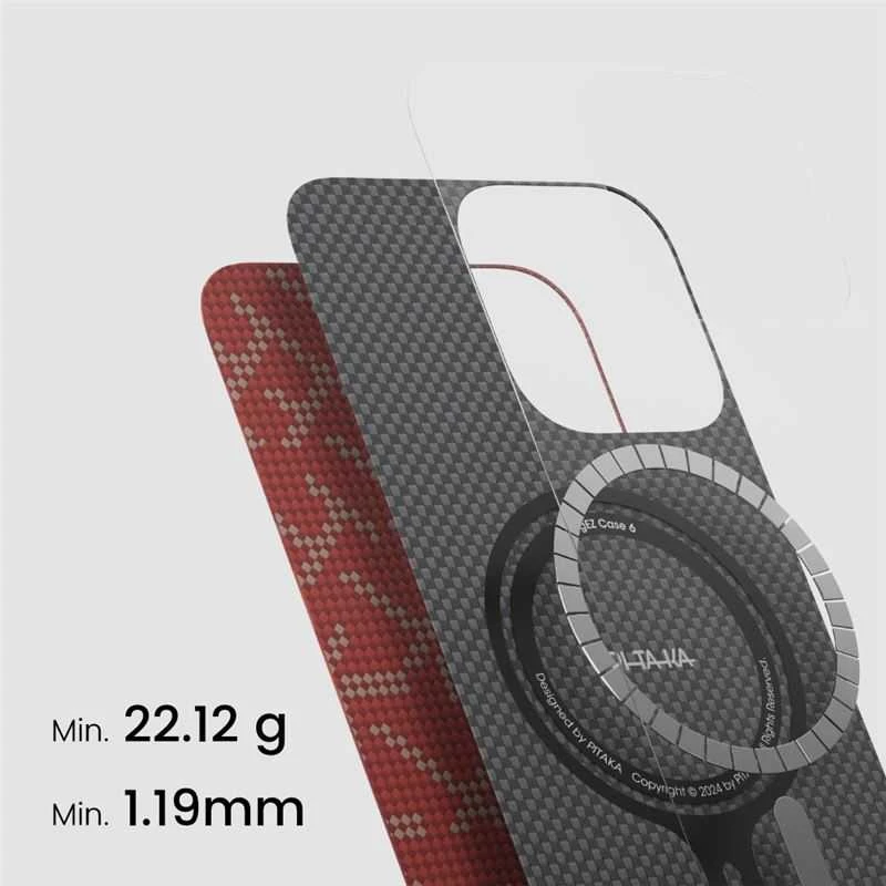 Pitaka lytėjimo austas dėklas, PTK Raudona/auksinis – iPhone 16 Pro