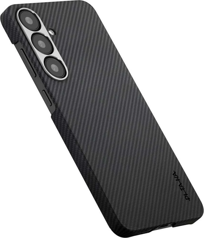 Dėklas Pitaka Ultra-Slim Case, Juodas/Pilkas Twill - Sansung Galaxy S25