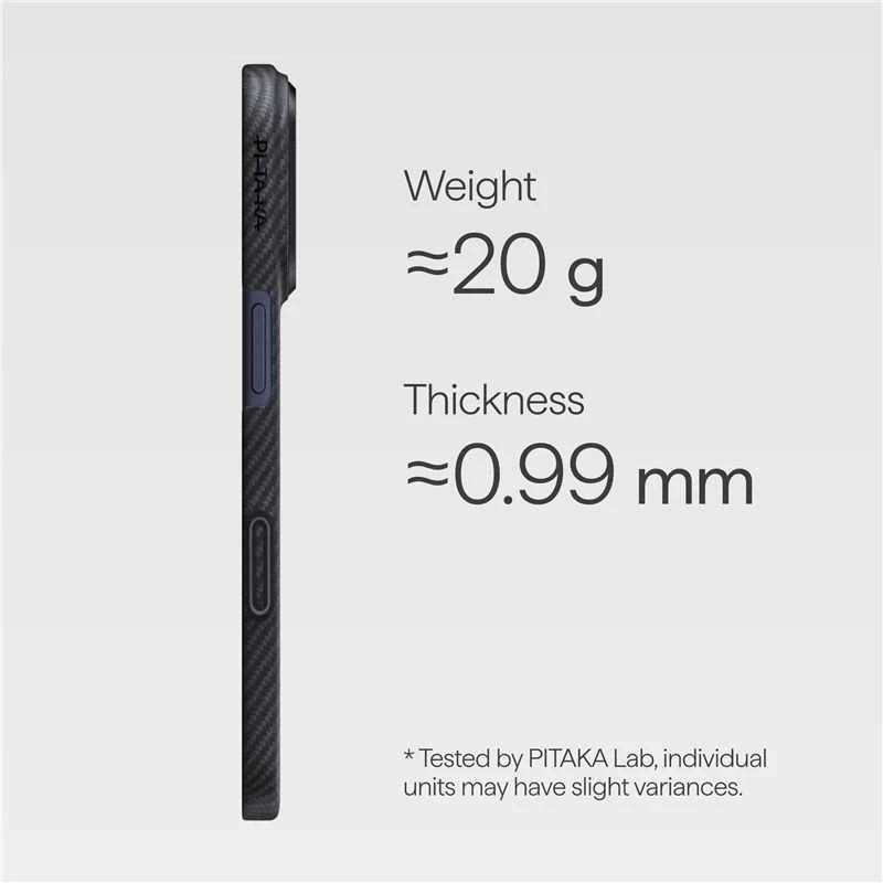 Pitaka itin plonas dėklas, juodas / pilkas – „iPhone 17 Pro Max“