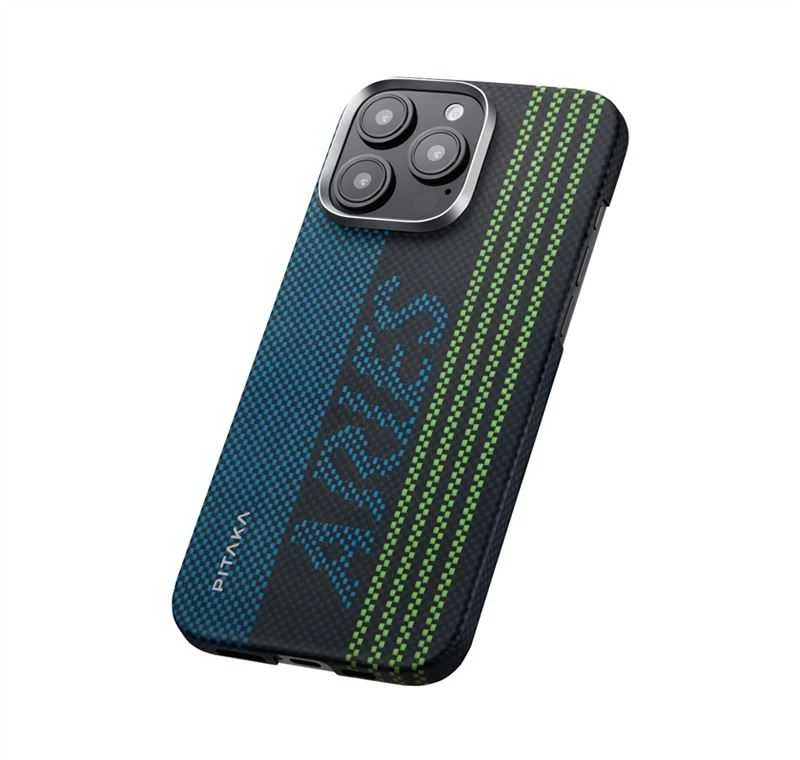 Pitaka x „Aries“ lytėjimo austas dėklas, skirtas kreditinei kortelei – „iPhone 16 Pro“