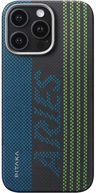 Pitaka x „Aries“ lytėjimo austas dėklas, skirtas kreditinėms kortelėms – „iPhone 16 Pro Max“